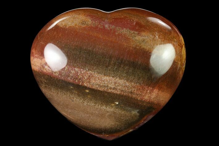 Polished Triassic Petrified Wood Heart - Madagascar #139975